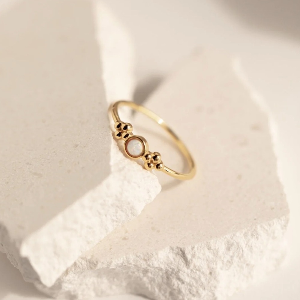 Sophia Opal gold-plated ring